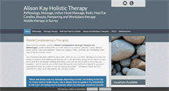 Desktop Screenshot of alisonkayholistictherapy.co.uk